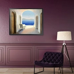 «Santorini 9» в интерьере в классическом стиле над банкеткой