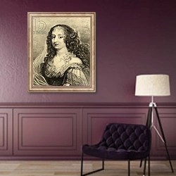 «Marie de Rabutin-Chantal Madame de Sevigne» в интерьере в классическом стиле в фиолетовых тонах