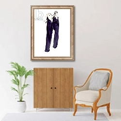 «Blue Corduroy Trousers 2004» в интерьере в классическом стиле над комодом