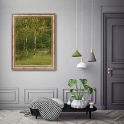 «Wooded Landscape with Little Birches» в интерьере коридора в классическом стиле