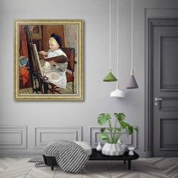 «Marcel Renoux Painting» в интерьере коридора в классическом стиле