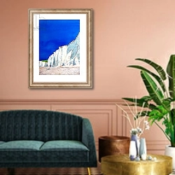 «Beachy Head l» в интерьере классической гостиной над диваном