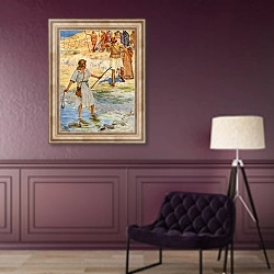 «David and Goliath» в интерьере в классическом стиле в фиолетовых тонах