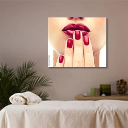 «Красные губы и ногти» в интерьере салона красоты