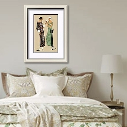 «GOURMANDISES. – Charmante est cette simple robe…» в интерьере спальни в стиле прованс над кроватью