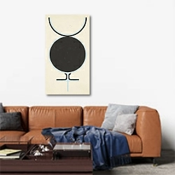 «Sex Symbol» в интерьере современной гостиной над диваном