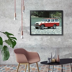 «Toyota Land Cruiser 50 US-spec (FJ56VL) '1975–79» в интерьере в стиле лофт с бетонной стеной