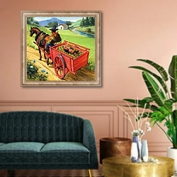 «Bear Rabbit 16» в интерьере классической гостиной над диваном