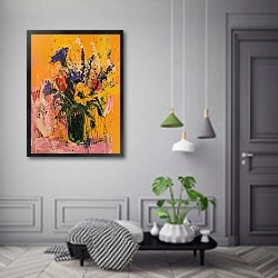 «Daisies, lavender, poppies and anemones on yellow» в интерьере коридора в классическом стиле «Daisies, lavender, poppies and anemones on yellow» в интерьере коридора в классическом стиле
