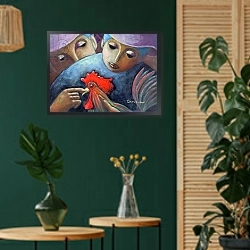«El gallo» в интерьере комнаты в этническом стиле