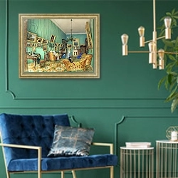 «Interior of a living room, 1847» в интерьере в классическом стиле с зеленой стеной