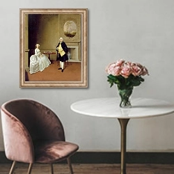 «Mr and Mrs Hill, c.1750-51» в интерьере в классическом стиле над креслом