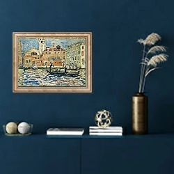 «Venice, c.1909» в интерьере в классическом стиле в синих тонах