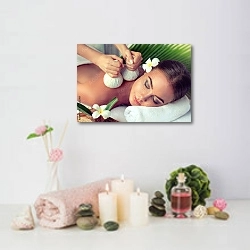«Лечебный массаж с горячими травяными мешочками» в интерьере салона красоты