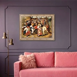 «The Wedding Dance,» в интерьере гостиной с розовым диваном
