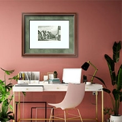 «Ingatestone, Essex 2» в интерьере современного кабинета в розовых тонах