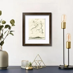 «Breakwater. Sketch of Plymouth Sound» в интерьере комнаты с золотыми деталями