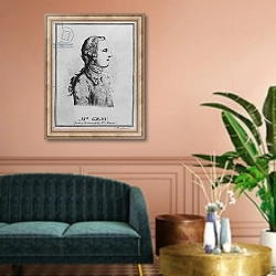 «Thomas Gray, drawn by William Henshaw» в интерьере классической гостиной над диваном