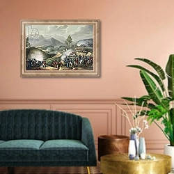 «Battle of Salamonda, May 16th, 1809» в интерьере классической гостиной над диваном