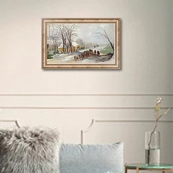 «Winter Landscape 7» в интерьере в классическом стиле в светлых тонах