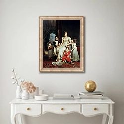 «Caroline Bonaparte and her Children» в интерьере в классическом стиле над столом