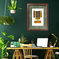«Naprestol’noe evangelie kontsa XIV veka» в интерьере кабинета с зелеными стенами