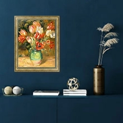 «Tulips in a Vase» в интерьере в классическом стиле над комодом