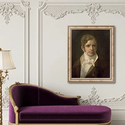 «Portrait of Gaspare Spontini» в интерьере в классическом стиле над банкеткой