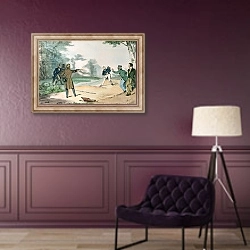 «A Duel» в интерьере в классическом стиле в фиолетовых тонах