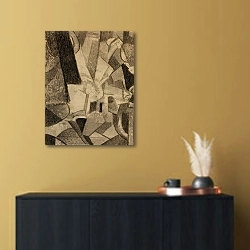 «Abstract 6» в интерьере в стиле минимализм над комодом
