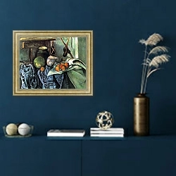 «Натюрморт с баклажанами» в интерьере в классическом стиле в синих тонах