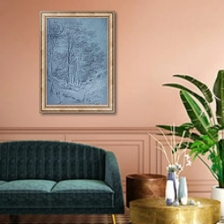 «Study of ash and other trees» в интерьере классической гостиной над диваном