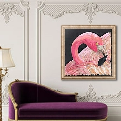 «Flamingo 3» в интерьере в классическом стиле над банкеткой