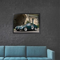 «Alfa Romeo Giulia TZ '1963–65» в интерьере в стиле лофт с черной кирпичной стеной