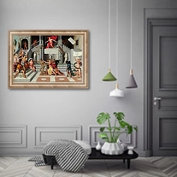 «Allegory of Fortune and the Vices» в интерьере коридора в классическом стиле