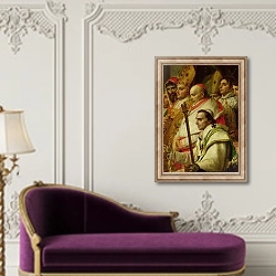 «The Consecration of the Emperor Napoleon -5» в интерьере в классическом стиле над банкеткой