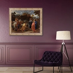 «Christ and the Centurion» в интерьере в классическом стиле в фиолетовых тонах
