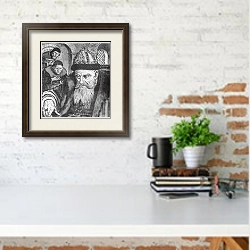 «Ivan The Terrible in old age» в интерьере кабинета с кирпичной стеной