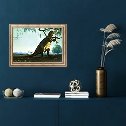 «Iguanodon» в интерьере в классическом стиле в синих тонах
