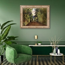 «The Berceau, Het Loo» в интерьере гостиной в зеленых тонах