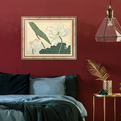 «Lotus» в интерьере спальни с акцентной стеной