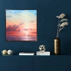 «Daybreak on Exuma» в интерьере в классическом стиле в синих тонах