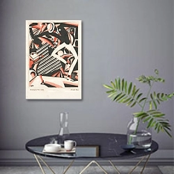 «Drawing in two colors» в интерьере современной гостиной в серых тонах