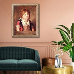 «Portrait of Edouard Bertin» в интерьере классической гостиной над диваном