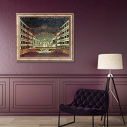 «Interior of the San Samuele Theatre, Venice» в интерьере в классическом стиле в фиолетовых тонах