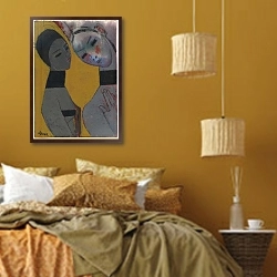 «ready» в интерьере спальни  в этническом стиле в желтых тонах
