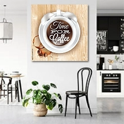 «Время для кофе 2» в интерьере современной светлой кухни