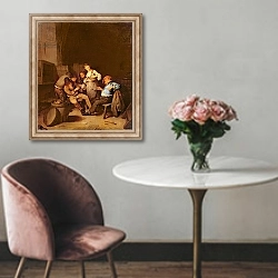 «Interior of a Dutch Tavern» в интерьере в классическом стиле над креслом