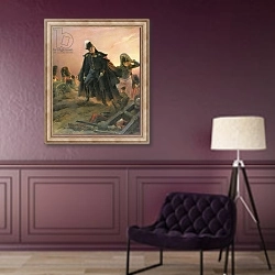 «Duke of Angouleme at the capture of Trocadero, 31st August 1823, 1828» в интерьере в классическом стиле в фиолетовых тонах