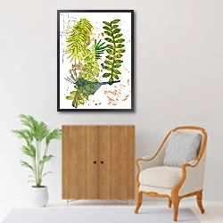 «Botanical jungle» в интерьере в классическом стиле над комодом